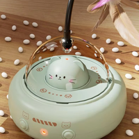 Jouet pour chat écologique à rotation 360° en ABS avec pointeur laser automatique – Produit classique de luxe pour animaux de compagnie, idéal pour le soulagement du stress et la chasse