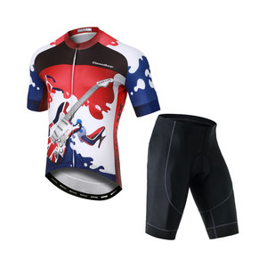 Wholesale Weekend Night Amateur Leisure Pavement Riding Matching Bike Race <b>Cycling</b> Jersey Kit and Shock <b>Pad</b> <b>Shorts</b> for Men - Product Image 1
