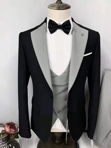 <span class=keywords><strong>2022</strong></span> moda tres piezas África formal lujo color sólido novio hombres trajes para boda - Product Image 5