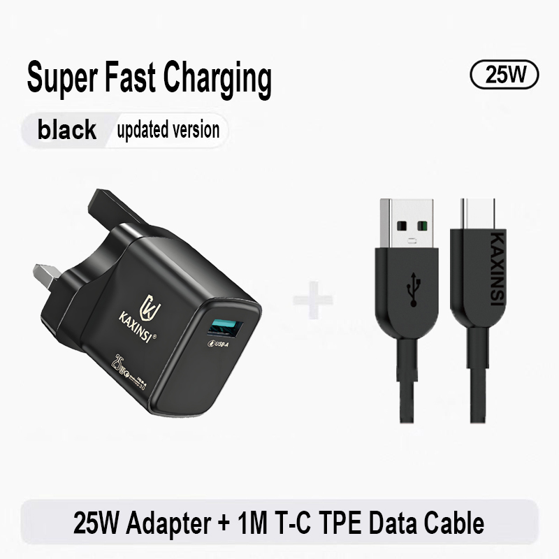 Chargeur noir + Câble T-C