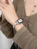 Metallarmband für Xiaomi Mi Band 8 9 Armband Modisches Ersatzarmband aus Rindsleder für Miband 8 9 NFC Zubehör