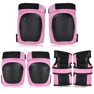 Kinder-Schutzausrüstung mit Dicker Hartschale 6-in-1 Handgelenk-Ellbogen-Knie-Polster-Set Skate Skateboard Ausrüstung Netzschutz - Product Image 4