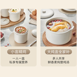 หม้อหุงช้าไฟฟ้าซูปอร์ 4.5 ลิตร หม้อในเซรามิกอเนกประสงค์ หม้อนึ่งอัตโนมัติสำหรับซุปและตุ๋น - Product Image 2