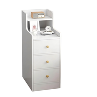 Table de Chevet Minimaliste Moderne OEM 20CM avec 3 Tiroirs, Étagère de Rangement Multifonctionnelle, Meuble pour Appartement et Hôtel