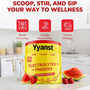 Poudre d'électrolytes fraise et pastèque sans sucre, 0 calorie, 60 portions, hydratation et soutien énergétique quotidien - Product Image 5