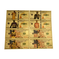 Nuevo Billete Conmemorativo de un Millón de Dólares de Kobe Bryant, Billete de Banco de Papel de Aluminio Plateado