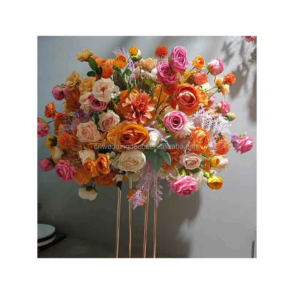 יפה צבעוני מלאכותי פרחים דקור חתונה פרח כדור סידורי