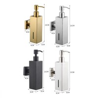 Distributeur de savon liquide mural en acier inoxydable SS304, rechargeable, pour salle de bain, finition chromée