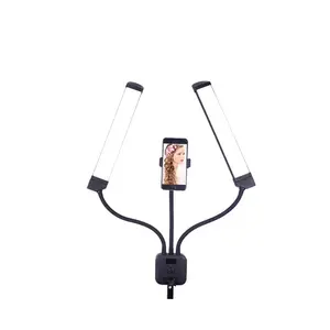 Newest for bracket beauty makeup photography lights Double Arm led fill light Photographic studio Makeup fill light Live