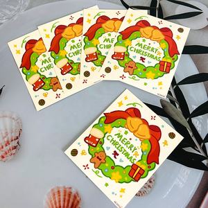 Impression de logo populaire Cartes de joyeux Noël de haute qualité Cartes de voeux de vacances <span class=keywords><strong>Bonne</strong></span> <span class=keywords><strong>année</strong></span> <span class=keywords><strong>Carte</strong></span> <span class=keywords><strong>postale</strong></span> de vacances avec meilleurs voeux - Product Image 1
