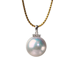 สร้อยคอไข่มุกมินิมอลเงินแท้ S925 ประดับเพชรเม็ดเล็ก 8-9 มม. คุณภาพพรีเมียม ใกล้เคียงความสมบูรณ์แบบ - Product Image 5