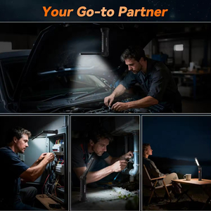 <b>Magnetic</b> work <b>light</b> 6-piece set rechargeable 360-degree rotation 5 modes mechanic <b>light</b> compact with hook car repair camping - Product Image 6