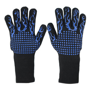 Gants de cuisine personnalisés en silicone résistants à la chaleur extrême pour barbecue, four à micro-ondes, avec support de pot - Product Image 1