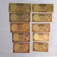 Kuwait Vente en gros 10 pièces Billet de banque personnalisé en or Billet de banque en plastique plaqué or
