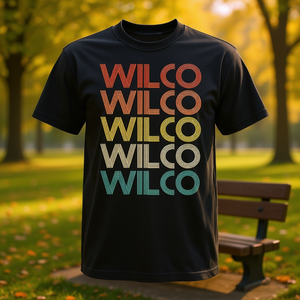 T-Shirt Vintage Wilco Unisex Nero, Girocollo, Manica Corta, Stampa Serigrafica, per Uso Promozionale, Taglie M L XL XXL - Product Image 3