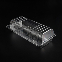 Boîte d'emballage en rouleau suisse Boîte rectangulaire jetable transparente en plastique PET pour desserts et biscuits