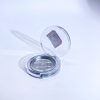 Palette de fards à paupières ronde transparente en plastique 2g, boîte de rangement cosmétique vide pour une seule couleur, adaptée au blush et autres maquillages.