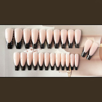 Ongles français à motifs de serpent nouvellement conçus OEM ODM carré longue pression sur les ongles 24 pièces ABS faux ongles