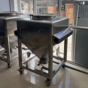 Industriële Roestvrijstalen 304 316l Beweegbare Conische Bodem Vierkante Poeder Opslagtank <span class=keywords><strong>Hopper</strong></span> Container - Product Image 4