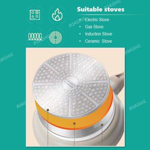 ชุดเครื่องครัวกระทะก้นลึกสีเบจสีเบจไม่ติดกระทะร้านอาหารทันสมัย - Product Image 5