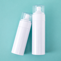 Flacon pulvérisateur cosmétique PET anti-fuite de qualité supérieure, blanc brillant, atomiseur pour brume corporelle avec capuchon anti-poussière transparent, emballage de marque de beauté