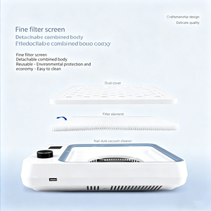 ZHI JIA Colector de Polvo de Uñas Silencioso y Potente con Motor sin Escobillas, Plástico Cuadrado, 80W, Recolector de Polvo Silencioso y Potente para Uñas - Product Image 3