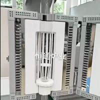 HT 1200 ℃   Tungku Tabung Fluidized Bed Vertikal Laboratorium, Tungku Reaktor Fluidized Bed Kuarsa Suhu Tinggi