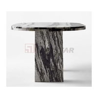 Table de présentation plinthe en marbre blanc de style européen meubles de luxe table basse de luxe pour salon table à manger design