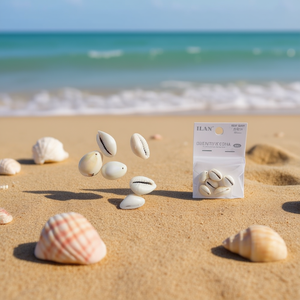 Perles de coquillage Ilan 18-20 mm, couleur naturelle, trou latéral, 6 pièces, bricolage - Product Image 2