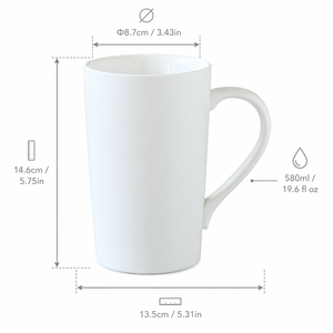<span class=keywords><strong>Mug</strong></span> à café en céramique noir mat minimaliste nordique, grande capacité 16 oz, tasse à thé en porcelaine avec cuillère à mélanger pour le bureau - Product Image 4