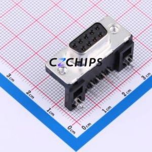 D09S13A4GX00LF D-Sub/VGA Connector Bent Lead Through Hole Connector Female 9P Right Angle Insert 2 - Product Image 1