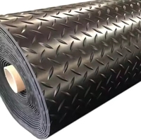 Premium Rutschfester Gummibodenbelag 3-6mm Diamantmuster Wasserdichte Gummimatten für Fitness-Studio Lager Garage Werkstatt