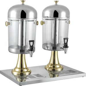 Equipo de barra de jugo Dispensador de jugo de plástico de 2 tanques para uso comercial - Product Image 1