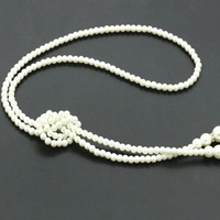 Vente en gros de collier long à chaîne de chandail en perles nouées multicouches à la mode pour cadeau de mariage, de fiançailles ou d'anniversaire