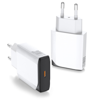 Chargeur rapide ultra-fin USB C PD3.0 20W, adaptateur mural avec prise EU, compatible avec iPhone Samsung Galaxy S24 S23 S22
