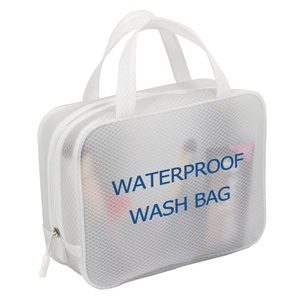 Logo stampato personalizzato grande capacità Semi-trasparente Tote costumi da bagno borsa da bagno EVA Waterproof da viaggio - Product Image 1