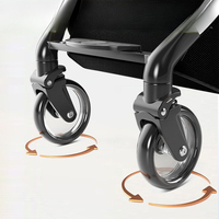 Poussette de transport portable en aluminium pour chiens et chats, chariot pliable détachable pour voyages en voiture et utilisation en extérieur