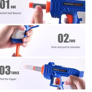Tembakan mengambang Set pistol desain keren Simulator 2 In1 Eva bola lembut menembak Target permainan senjata - Product Image 5