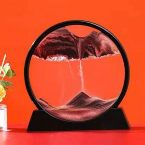 <b>Light</b> Luxury Landscape Sand, Painting Decoration Office Living Room Home Decoration 3d Rotating Hourglass/ - Product Image 6