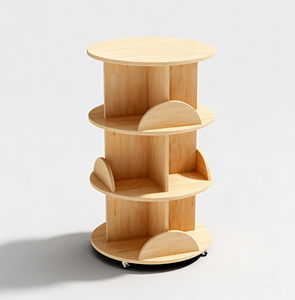 Étagère à livres rotative <span class=keywords><strong>pour</strong></span> enfants en contreplaqué de bouleau massif à 3 niveaux, écologique, mobilier moderne <span class=keywords><strong>pour</strong></span> la chambre d'enfant - Product Image 1