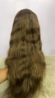 Perruque longue en cheveux humains naturels indiens Remy, base en dentelle HD, toutes les couleurs, densité 130%-180%