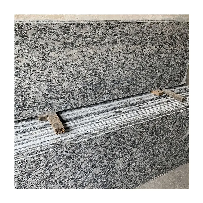 Dalga beyaz granit döşeme kapalı veya açık duvar ve yer karosu yapma Kitcheing tezgah bahçe alevli ve mat adımlar