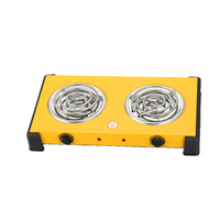 Kompor Listrik Portabel YONGQIAN 2000W Dua Tungku dengan Dua Spiral Coil 1000W