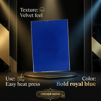 Feuille de transfert thermique en velours floqué 3D multicolore personnalisée de 0,8 mm, 39*54 cm