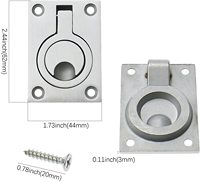 Poignée de pont de bateau en acier inoxydable Durable, trappe de pont de bateau, poignée de levage, anneau de porte, poignées, anneau de traction