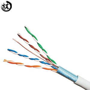 10 Gbps 23AWG sólido <span class=keywords><strong>trenzado</strong></span> <span class=keywords><strong>de</strong></span> alta calidad 4 pares blindado F/<span class=keywords><strong>FTP</strong></span> CAT6A <span class=keywords><strong>Cable</strong></span> LAN - Product Image 4