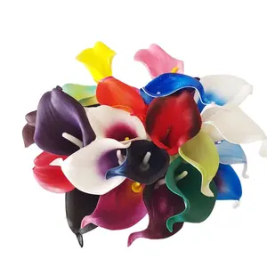 Best Popular Mini PU High Quality Cheaper Calla Lily Artificial Flowers Single Stem For Home Hotel