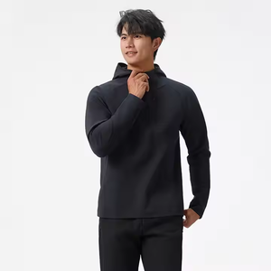 OME-Manteau mince et décontracté à capuche pour homme, style pull d'affaires avec col montant, design <span class=keywords><strong>de</strong></span> poche à motif solide, nouvelle collection automne/hiver - Product Image 2