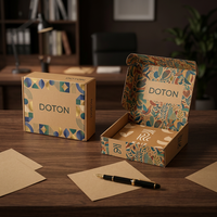 Boîte cadeau de luxe en carton ondulé avec logo doré, fermeture magnétique, impression personnalisée, emballage pliable pour cadeaux de mariage