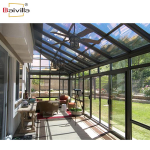 Quatre saisons extérieur jardin patio véranda porche enceintes serre solarium salle de soleil fermée verre maison véranda - Product Image 1